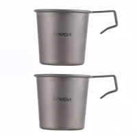 2pcs/1pcs 220ml Ti Sierra Cup Lightweight Ti Camping Cup Hiking Coffee Mug for Outdoor Camping Hiking Backpacking