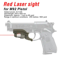 PPT 5mw Red Laser Sight Laser Device Tactical Hunting Laser Pointer For M92 Beretta Model 92 96 M9 HK20-0020