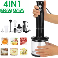 4 In 1 Electric Hand Blender Mixer For Kitchen Hand Mixer Food Mixer Home Juice Egg Beater Vegetable Meat Grinder Fruit Juicer