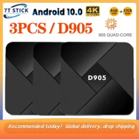 3Pcs/Lot Android Smart TV Box 4k Smart S905L 4GB 32GB Android 10.0 D905 TV Box 24 Hour to Send Free Shipping