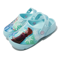 Crocs 洞洞鞋 FL Disney Frozen II Clog 冰雪奇緣 藍 童鞋 Elsa 艾莎 布希鞋 2074654O9