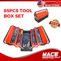 Explosive Models 85PCS Heavy Duty Tool Box Set Metal Tool Box Tools Box Full Set Kotak Spanar Box Ra