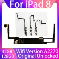 128GB WIFI Version For ipad 8 A2270 Motherboard 32GB Logic Mian Boards With IOS System Clean iCloud 100% Original Unlocked Plate