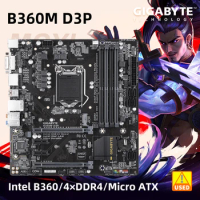 GIGABYTE B360M D3P Micro ATX DDR4 Intel B360 Used Motherboard LGA 1151 Supports Core i5 9600T 9600KF 9600K 9600 9500T 9500F 9500
