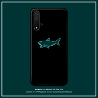 適用華為nova987se/5i/5z/3/4e/2s/7pro手機殼簡約個性鯊魚保護套