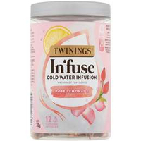 【TWININGS 唐寧茶包】夏天就是要喝冷泡茶Cold Infuse冷泡茶新品系列～玫瑰檸檬水茶包 12入/罐