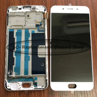 AMOLED / TFT White 5.5 inch For OPPO R9S LCD Display Touch Screen Digitizer Assembly Replacement / With Frame