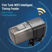 New 2 in 1 Smart Automatic Fish Feeder Digital Fish Tank WIFI Intelligent Timing Feeder Voice Control Fish Tank Distributor