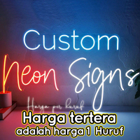 Per 1 Huruf - Neon Flex Custom, Neon Sign Custom Paling Murah Se Tiktok Custom Lampu Tulisan Neon Fl