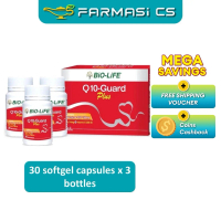 Bio-Life Q10-Guard Plus 30s x 3 Bottles (TRIPLE) EXP:11/2026 [ Biolife CoQ10 Co-Q10 q10 guard Farmas