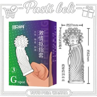Kdmm Finger Sleeve G Spot Massager Wanita Bahan Silikon Transparan G3