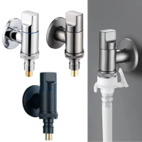 Copper Faucet Automatic Water Stop Valve One Into One Out Dual Control Washing Machine Shut Off Valves Quick Opening