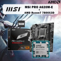 New AMD Ryzen 7 7800X3D R7 7800X3D CPU+MSI PRO A620M-E Motherboard M-ATX AMD B650 DDR5 memory slot AM5 motherboa