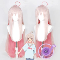 Oyama Mahiro Cosplay Wig My Brother Is Done for Pink Mixed 100cm Synthetic Hair Heat Resistant Halloween Role Play + Wig Cap