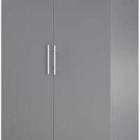 Evolution 36" Utility Storage Cabinet, 16" Utility Storage Cabinet, Graphite Gray/Ivory Oak/Black Oak
