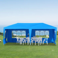 Large 10' x 20' Gazebo Canopy Party Tent with 4 Removable Window Side Walls,Wedding, Picnic Outdoor Events