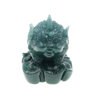 【喜緣玉品】天然翡翠嘟嘟貔貅元寶擺件(直)