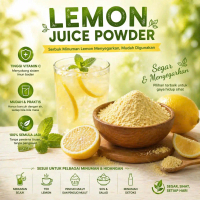 LEMON JUICE POWDER - Serbuk Minuman Lemon Menyegarkan, Mudah Digunakan