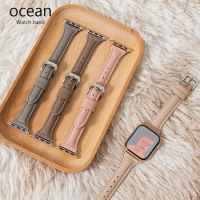 For Apple s7 8/6/5 New strap Apple Watch Leather s8 small waist bracelet se Men's and women's watchs Premium 45/44/40mm