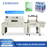 ZONESUN Heat Shrinking Wrapping Machine ZS-SPL3 Strech PVC Polyolefin Film Cutting for Book Notebook Beverage Carton Packaging