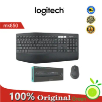 Logitech mk850 wireless keyboard mouse combination bluetooth usb with wireless 2.4g keypad full size