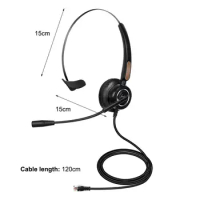 Call Center Headset Lightweight Customer Service Headset Soft Widely Compatible 3.5mm RJ9 Lossless Call Center Headset