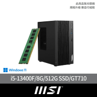 MSI 微星 +8G記憶體組★i5 GT710電腦(PRO DP180 13-065TW/i5-13400F/8G/512G SSD/GT710/W11)