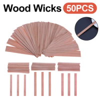 50pcs/lot Candle Wood Wick for Candles Soy or Palm Wax Form for Candle Making Supplies 13/12.5/8Mm DIY Candles Making Wood Wicks