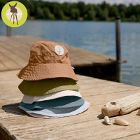 【Lassig】嬰幼兒抗UV海灘遮陽漁夫帽-多色(2023款式)