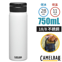 CAMELBAK Fit Cap 18/8不鏽鋼完美不鏽鋼保溫瓶(保冰)750ml.運動水壺.水瓶_經典白