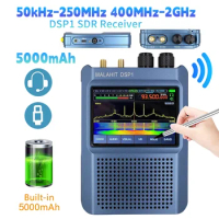 DSP2 DSP1 SDR Malachite Radio Receiver 50kHz-250MHz 400MHz-2GHz SDR Shortwave Radio Receiver AM FM SDR Receiver Touch IPS Screen