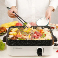 Barbecue Hot Pot Assortment Dish Double Electric Multifunction Chinese Hot Pot Vegetable Food Christmas Fondue Chinoise Cookware