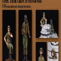 Unpainted Kit 1/35 ancient Tank Crew in Vietnam Resin Figure miniature garage kit
