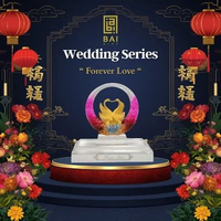 BAI GIFTPAJANGAN SEPASANG ANGSA LAPIS EMAS 24K PATUNG DUA ANGSA HARMONIS HADIAH WEDDING