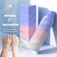 Ceramide Isolation Protective Spray Sunscreen Skin Care UV Cut High Hydrating Moisturizing Breathable Cream Before Makeup
