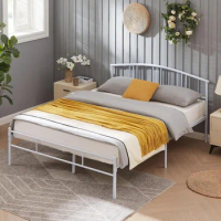 Queen Bed Frame With Headboard And Footboard, Metal Platform Mattress Foundation, Sturdy Premium Steel Slat/No Box Spring Needed