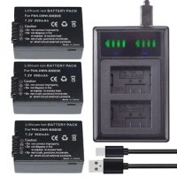 3x Battery DMW-BMB9E + LCD USB Dual Charger for PANASONIC LUMIX DMC-Z100 FZ70 FZ72 FZ150