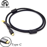 OTG usb line hifi USB cable Dual magnetic ring Gold-plated amplifier DAC cable USB A to USB type C