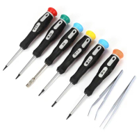 8 in 1 Precision Screwdriver 5-Point 0.8 Triangle-Type Y0.6 Phillips 1.5 Torx T2 Tools Set for iPhone Mobile Phone PC Watch
