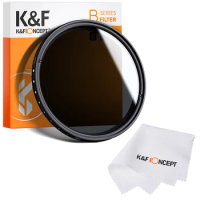 K&amp;F Concept Lens Filter ND Neutral Density Fader Adjustable ND2 To ND400 37-82mm For Sony Camera Lens Filter with Cleaning Cloth