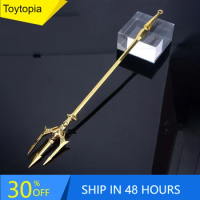 Soul Land Figure 22CM Neptune Trident Alloy Anime Action Collection Desktop Ornament Decoration Holiday Gifts Children Toys