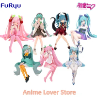In Stock Furyu Original MIKU Hatsune Miku Noodle Stopper Anime Figure Toys for Kids Gift Collectible Model Ornaments