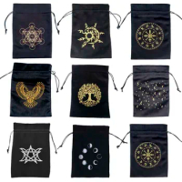Tarot Cards Bag Velvet Dices Board Game Cards Bag Drawstring Oracle Cards Storage Pouch Jewelry Tarot Deck Multiple Use Bags