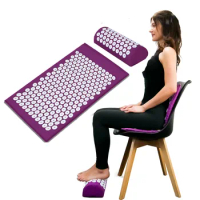 Acupressure Mat Massage Relieve Stress Back Body Pain Spike Cushion Yoga Acupuncture Mat Acupressure Mat Massage Relieve Stres
