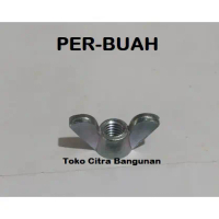 wing nut mur kuping mur sayap M 10 diameter 10 mm