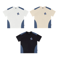 Áo Thun Phối Denim Họa Tiết Shuriken Form Rộng U.TEE STUDIO Cotton Cho Nam Và Nữ Menswear Top Cổ Trò