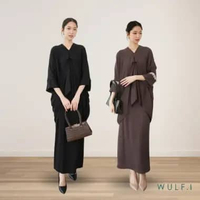 Wulfi Rok Set Kaftan Rok Set Kaftan Wanita Lebaran Kondangan Daily Kaftan Rok Wanita XL Black