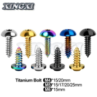 Xingxi Titanium Bolt M4X15 20mm M5x15 17 20 25mm M6x15mm Self-Tapping Button Torx Screw Bolt for Motorcycle Bike Car
