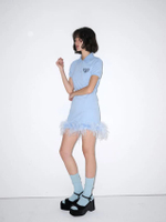 Ostrich Mini Dress Piquet Sky
