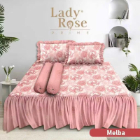 Lady Rose Prime - Sprei King 180×200 Tinggi 30 Rumbai Bantal 2 Motif